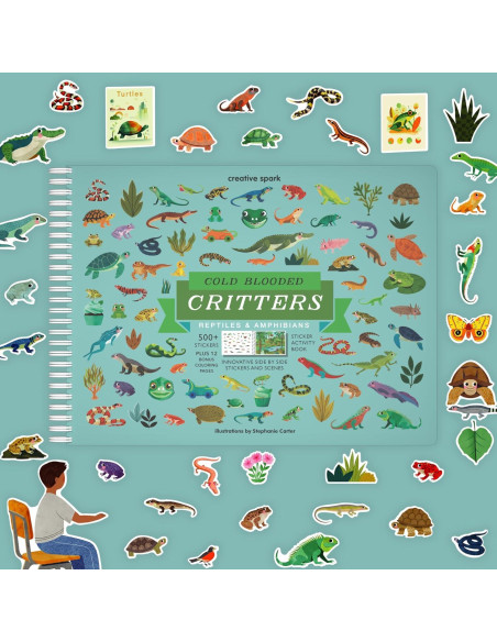 Libro de Stickers de Reptiles CUPKIN para Niños 500+ Stickers Libro de Stickers de Reptiles CUPKIN para Niños 500+ Stickers