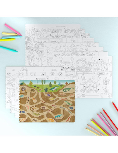 Libro de Stickers de Reptiles CUPKIN para Niños 500+ Stickers