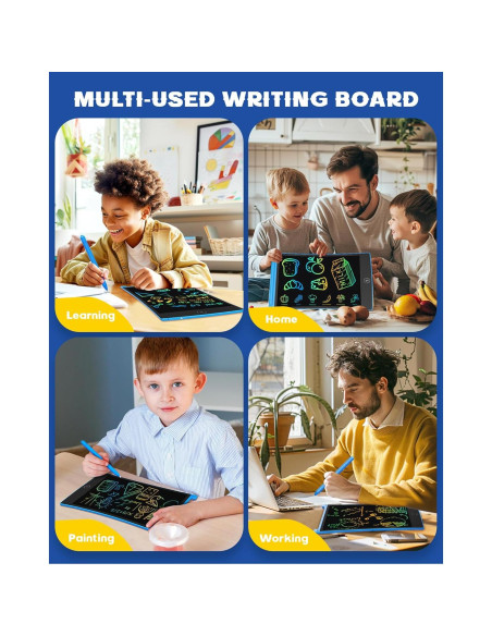 Tableta de Escritura LCD Bravokids 8.5" Azul - 2 Paquete Tableta de Escritura LCD Bravokids 8.5" Azul - 2 Paquete