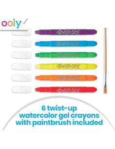 Crayones de Gel Ooly Smooth Stix 6 Colores Acuarela 2