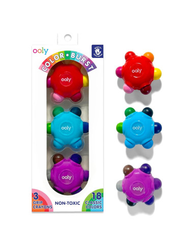 Set de 3 Crayones Ooly Color Burst para Niños, No Tóxicos
