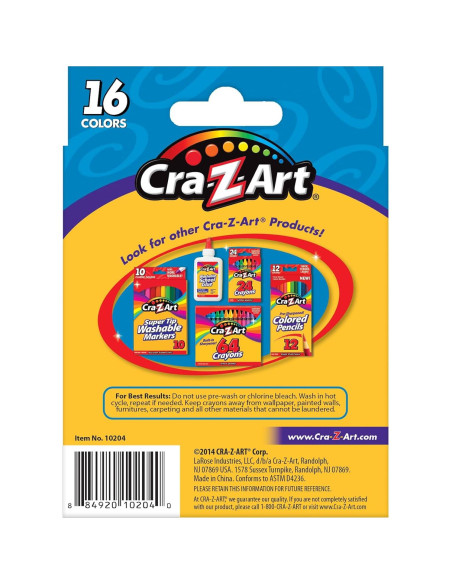 Cra-Z-Art 16 Crayones Jumbo Lavables Multicolor para Niños Cra-Z-Art 16 Crayones Jumbo Lavables Multicolor para Niños