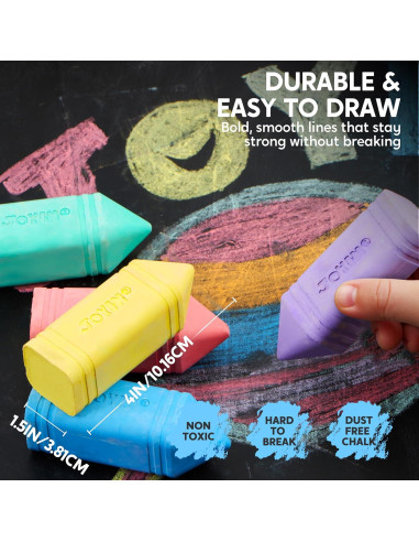 Tiza Jumbo Lavable JOYIN 6 Colores No Tóxicos para Niños