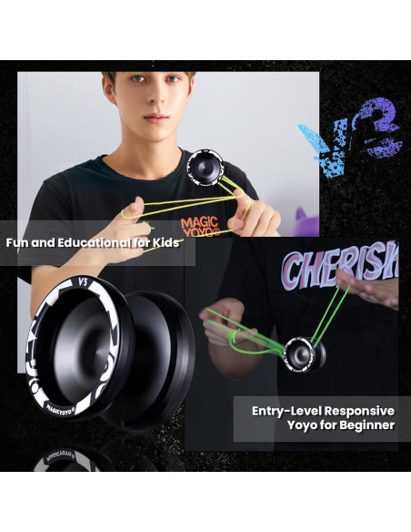 Yoyo Profesional MAGICYOYO V3 para Niños y Adultos - Negro Yoyo Profesional MAGICYOYO V3 para Niños y Adultos - Negro
