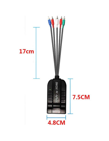 Convertidor YPbPr a HDMI HDSUNWSTD 1080P 18g