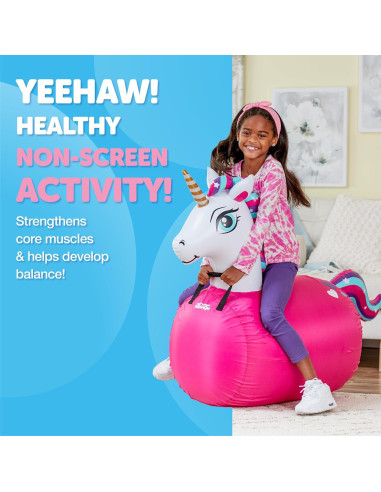 Saltador Inflable Waddle Grande Unicornio Rosa 121x48x92cm