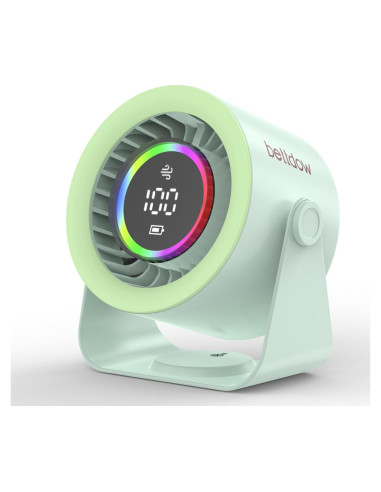 Ventilador de Mesa Bettdow GFS008 Verde, 100 Velocidades, Silencioso