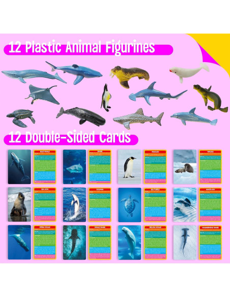 Juego Educativo de Animales Marinos SpriteGru 12 Figuras Juego Educativo de Animales Marinos SpriteGru 12 Figuras