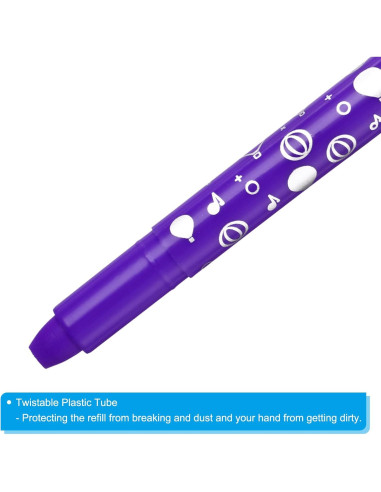 Crayones Acuarelables PATIKIL 6 Pcs Color Púrpura Oscuro