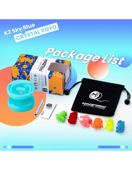 Yoyo MAGICYOYO K2 Azul Cielo para Niños y Principiantes Yoyo MAGICYOYO K2 Azul Cielo para Niños y Principiantes