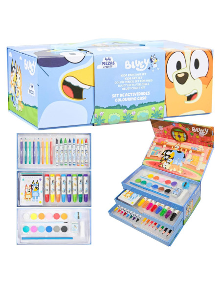 Juego de Arte Bluey para Niños - Kit de Pintura y Dibujo Juego de Arte Bluey para Niños - Kit de Pintura y Dibujo