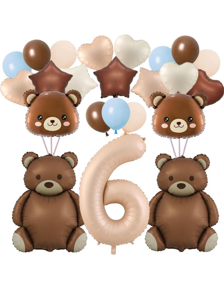 32 Pzs Globos de Oso Finypa 40 cm Decoración Baby Shower 32 Pzs Globos de Oso Finypa 40 cm Decoración Baby Shower