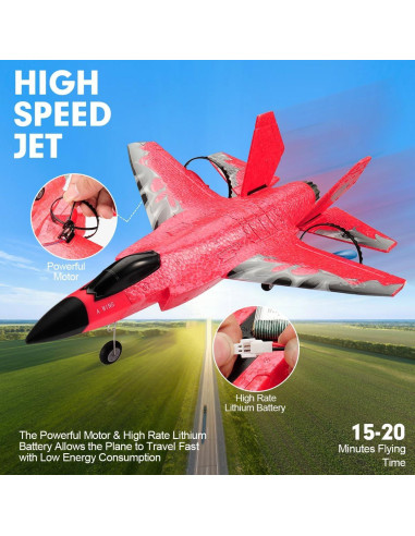 Avión RC F-35 Fremego 2.4GHz RTF con Giroscopio 6 Ejes