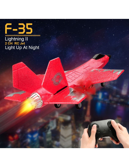 Avión RC F-35 Fremego 2.4GHz RTF con Giroscopio 6 Ejes Avión RC F-35 Fremego 2.4GHz RTF con Giroscopio 6 Ejes