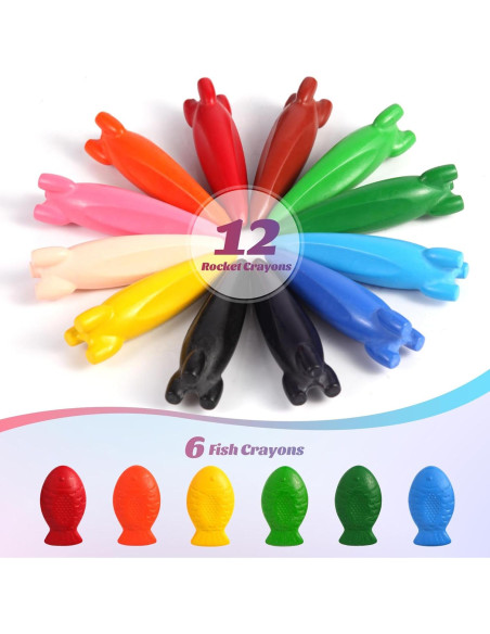 Crayones DreamCandy 18PCS lavables en formas divertidas Crayones DreamCandy 18PCS lavables en formas divertidas