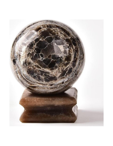 Esfera de Jaspe CNYANFEI 90-100 mm con Soporte Decorativo