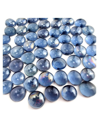 Canicas de Vidrio Planas HappyFiller Grises Azules 0.46 kg