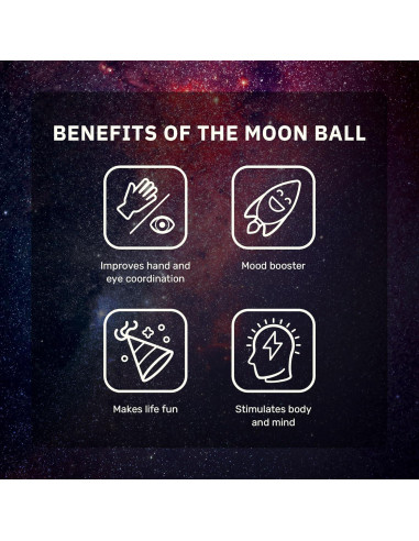 Bola Lunar Waboba - Bola Rebotadora 65mm Plata para Juegos
