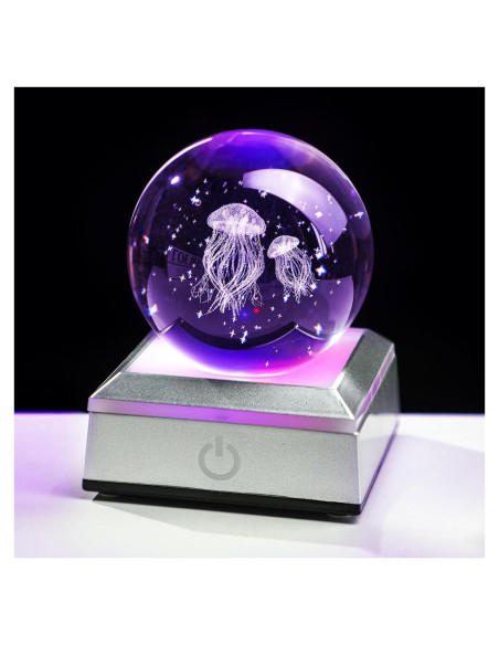 Bola de Cristal Medusa 3D YU FENG con Luz LED 5,08 cm Bola de Cristal Medusa 3D YU FENG con Luz LED 5,08 cm