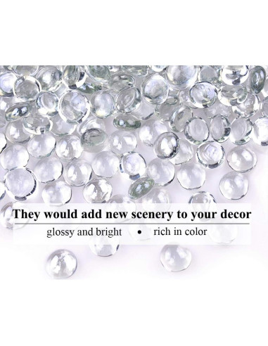 Gemas de Vidrio Planas KINGOU 15-16 mm para Decoración