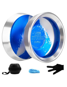 Yoyo Profesional YOYOSTUDIO X032A Azul y Plata para Trucos