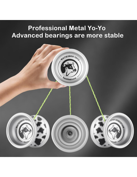 Yoyo Profesional WATIEOBOO de Metal Vaca Manchada 56mm Yoyo Profesional WATIEOBOO de Metal Vaca Manchada 56mm