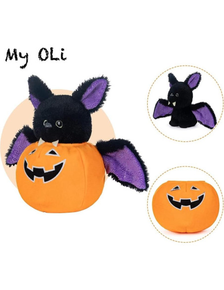 Muñeco de Peluche Halloween Mi OLi Murciélago en Calabaza 24cm Muñeco de Peluche Halloween Mi OLi Murciélago en Calabaza 24cm
