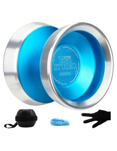 Yoyo Profesional YOYOSTUDIO X032A Azul con Anillos de Aluminio