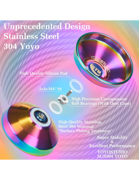 Yoyo Profesional YOYOSTUDIO SUS304 Electropulido 65g Yoyo Profesional YOYOSTUDIO SUS304 Electropulido 65g