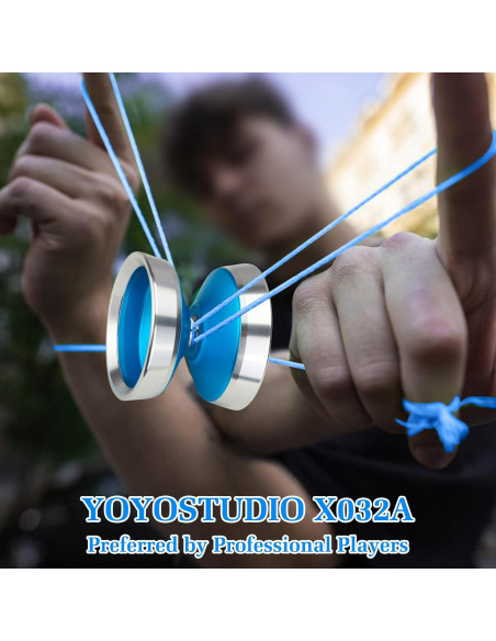 Yoyo Profesional YOYOSTUDIO X032A Azul con Anillos de Aluminio Yoyo Profesional YOYOSTUDIO X032A Azul con Anillos de Aluminio
