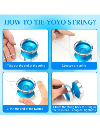 Yoyo Profesional YOYOSTUDIO X032A Azul con Anillos de Aluminio