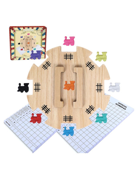 Juego de Accesorios para Dominó Mexicano Gothink - Eje de Madera y 9 Marcadores Juego de Accesorios para Dominó Mexicano Gothink - Eje de Madera y 9 Marcadores
