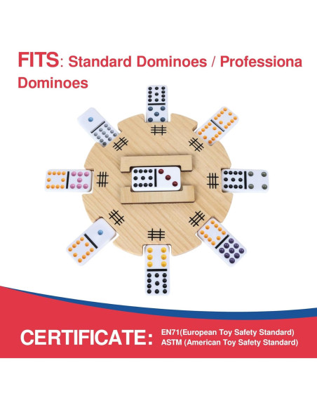 Juego de Accesorios para Dominó Mexicano Gothink - Eje de Madera y 9 Marcadores Juego de Accesorios para Dominó Mexicano Gothink - Eje de Madera y 9 Marcadores