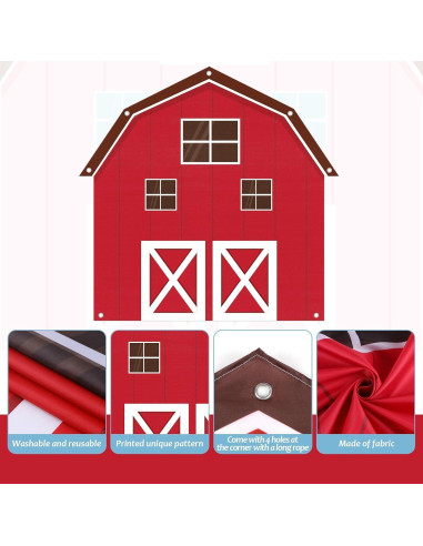 Kit de Decoración Fiesta Granja Ojustbeok 60 Globos y Fondo