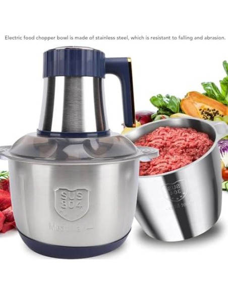 Picadora de Alimentos Eléctrica Pssopp 500W Acero Inoxidable 5L Picadora de Alimentos Eléctrica Pssopp 500W Acero Inoxidable 5L