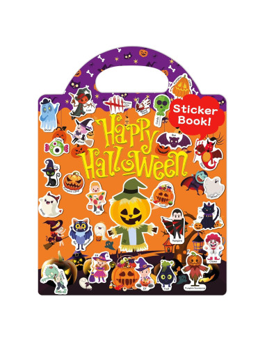 Libros de Pegatinas Reutilizables Benresive Halloween 36 Piezas