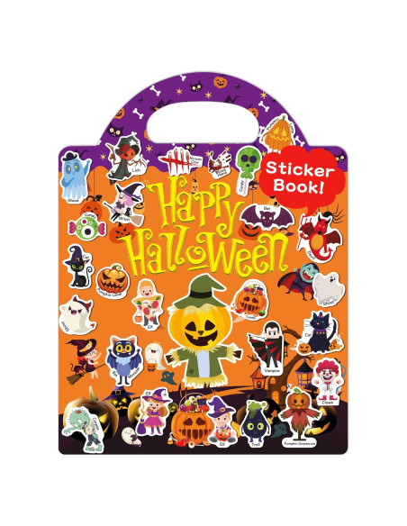 Libros de Pegatinas Reutilizables Benresive Halloween 36 Piezas Libros de Pegatinas Reutilizables Benresive Halloween 36 Piezas