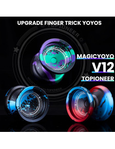 Yoyo Profesional MAGICYOYO V12 para Trucos - Negro Azul 2