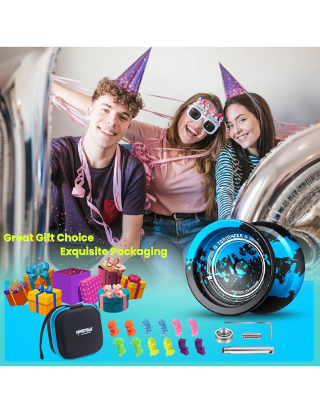 Yoyo Profesional MAGICYOYO V12 para Trucos - Negro Azul Yoyo Profesional MAGICYOYO V12 para Trucos - Negro Azul