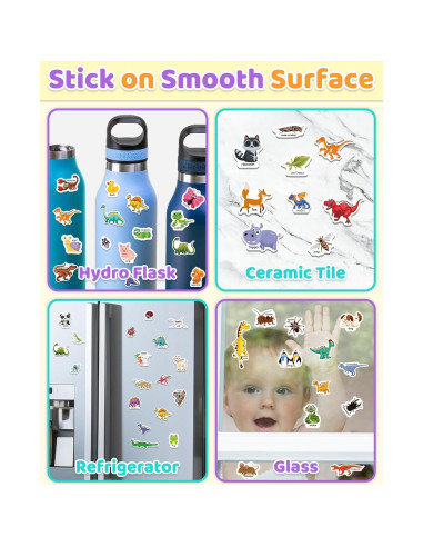 Libros de Pegatinas Reutilizables Benresive 2-4 Años Animales