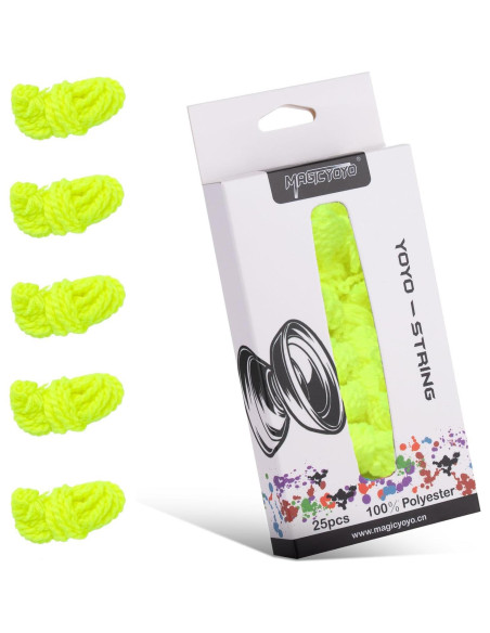 Cuerdas de Yoyo MAGICYOYO 25 Piezas Amarillo 110 cm Cuerdas de Yoyo MAGICYOYO 25 Piezas Amarillo 110 cm