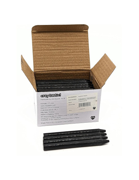 Crayones a granel Craytastic! 52 unidades sin papel Negro Crayones a granel Craytastic! 52 unidades sin papel Negro