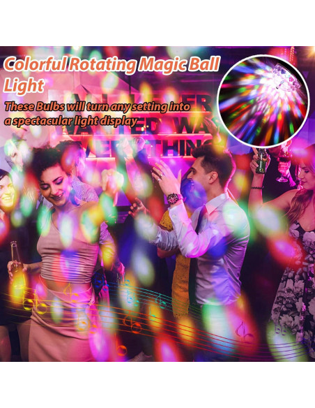 Paquete de 2 luces disco LED TiKeTaoKe RGB para fiestas Paquete de 2 luces disco LED TiKeTaoKe RGB para fiestas