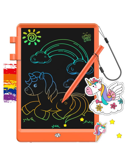 Tableta de Dibujo LCD FLUESTON 10" Naranja para Niños Tableta de Dibujo LCD FLUESTON 10" Naranja para Niños