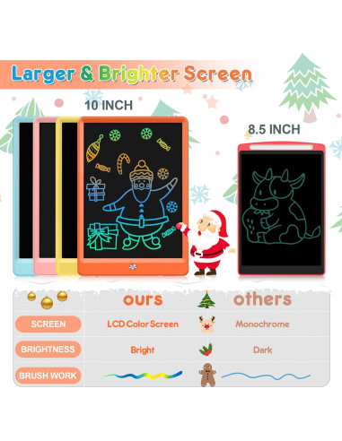 Tableta de Dibujo LCD FLUESTON 10" Naranja para Niños