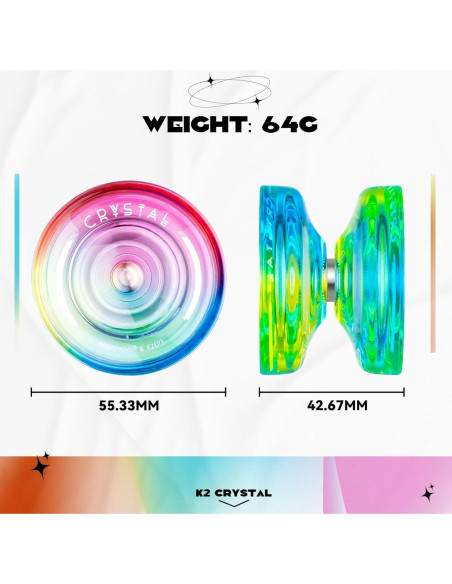 Yoyo Profesional MAGICYOYO K2 Cristal Doble Propósito Yoyo Profesional MAGICYOYO K2 Cristal Doble Propósito