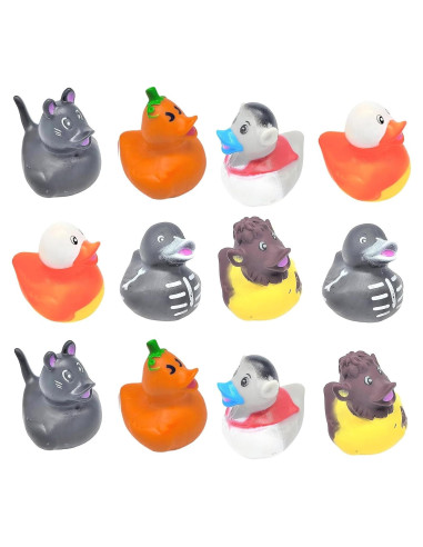 Patitos de goma de Halloween AMERICAN WIT - Paquete de 12