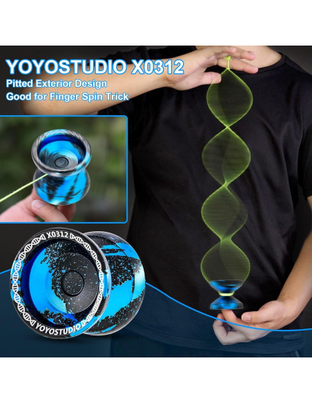 Yoyo Profesional X0312 YoYoStudio para Trucos - Negro Azul Yoyo Profesional X0312 YoYoStudio para Trucos - Negro Azul