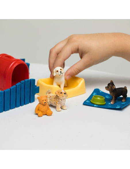 Juego de Corral de Cachorros Schleich 13 Piezas Educativo Juego de Corral de Cachorros Schleich 13 Piezas Educativo