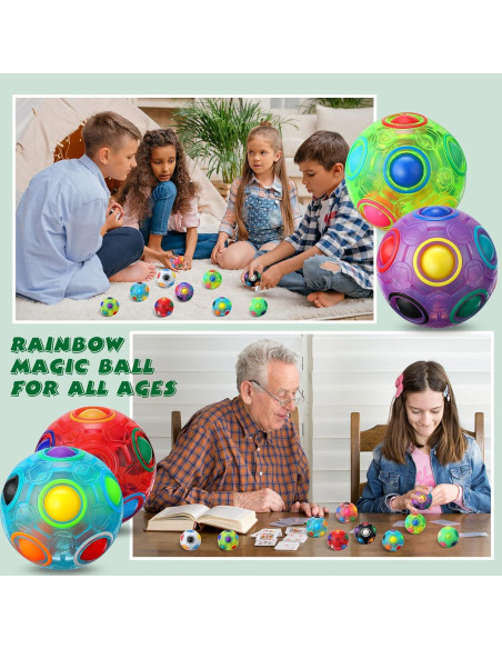 10 Pelotas Mágicas Antiestrés Arcoíris Yilloog 7 cm 10 Pelotas Mágicas Antiestrés Arcoíris Yilloog 7 cm